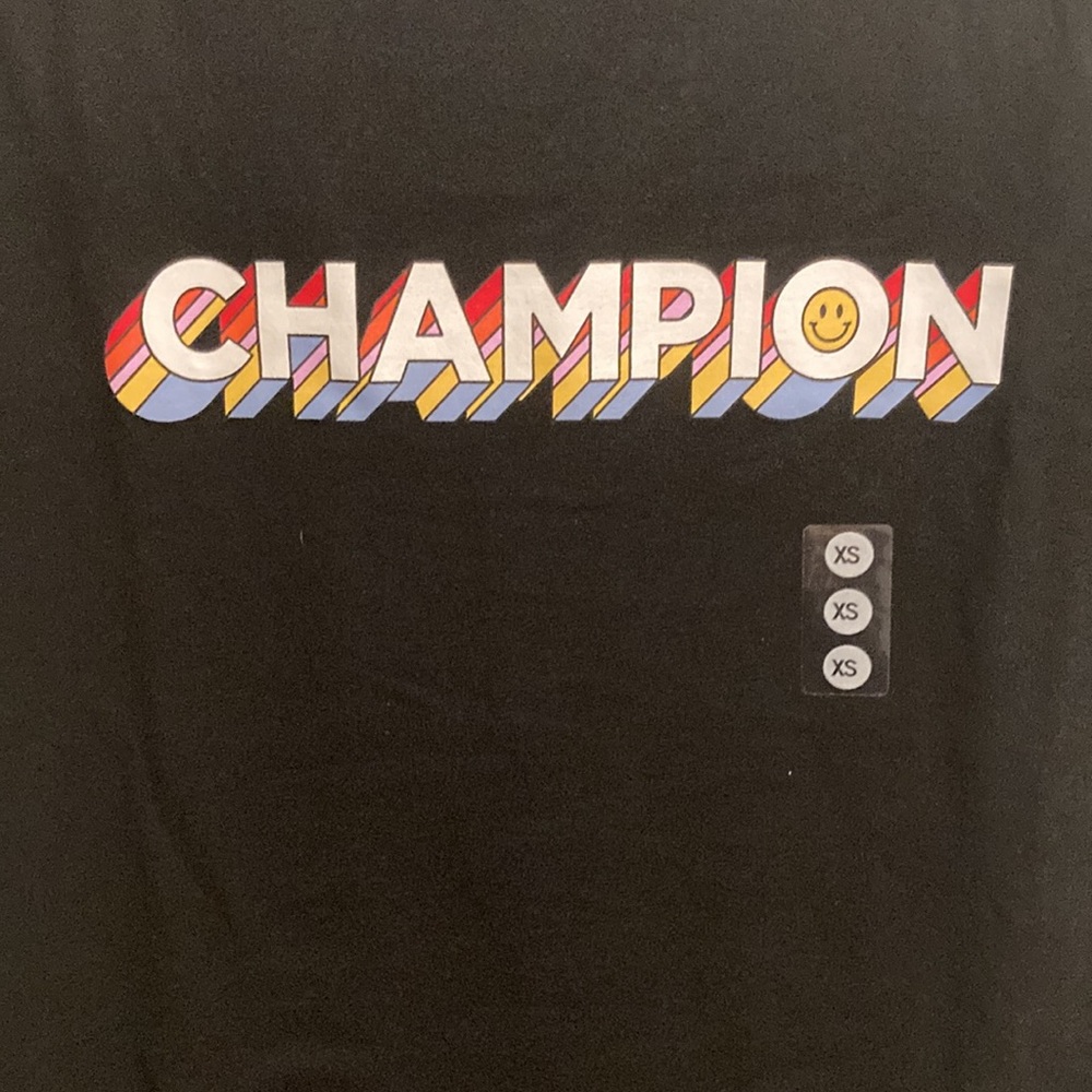 🟫 Champion Women’s Black T-shirt (size XS) NWT - Picture 2 of 7